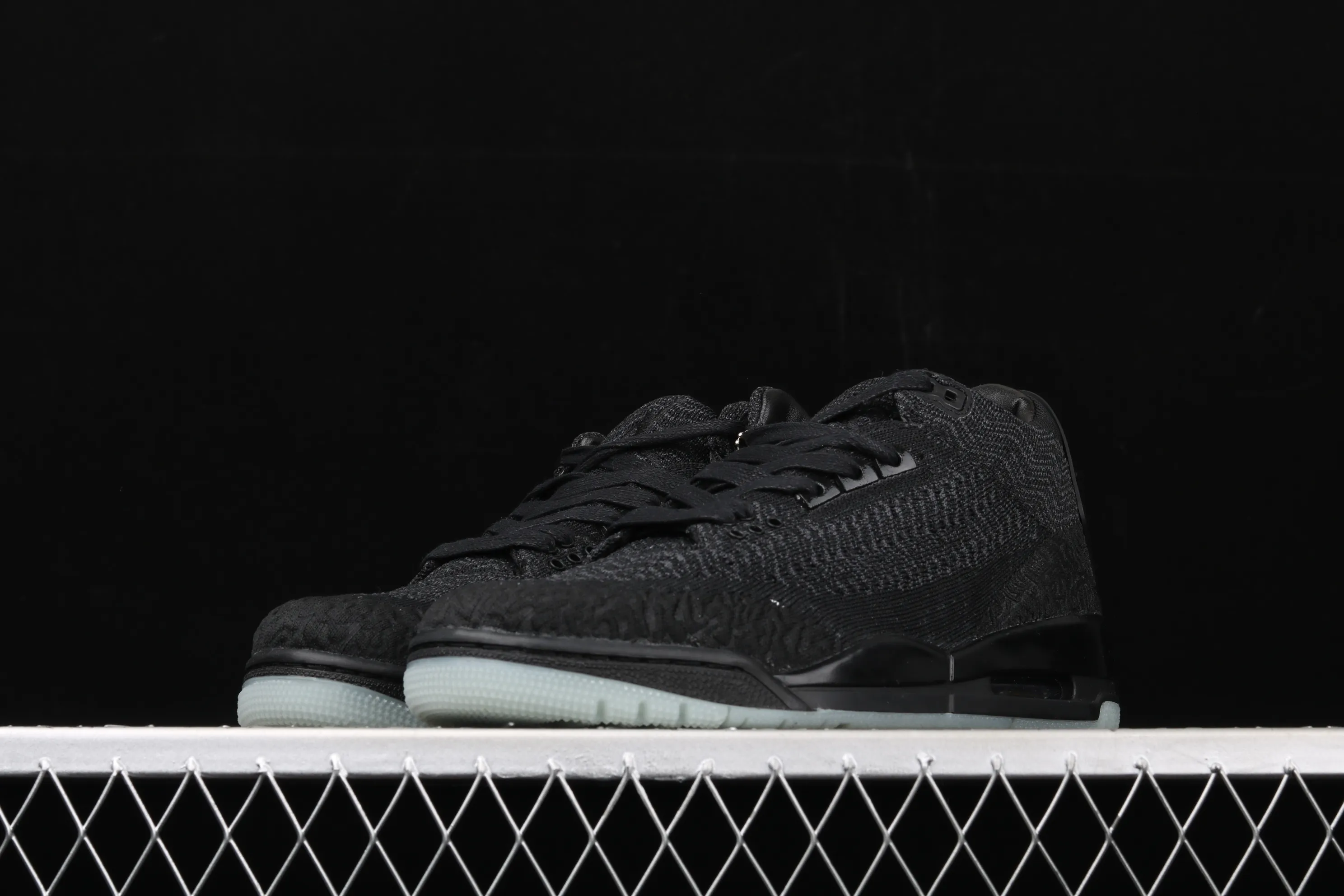 All categories Air Jordan Jordan series basketball shoes Air Jordan 3 Air Jordan 3 Flyknit AJ3 Joe 3 woven all black AQ1005-001